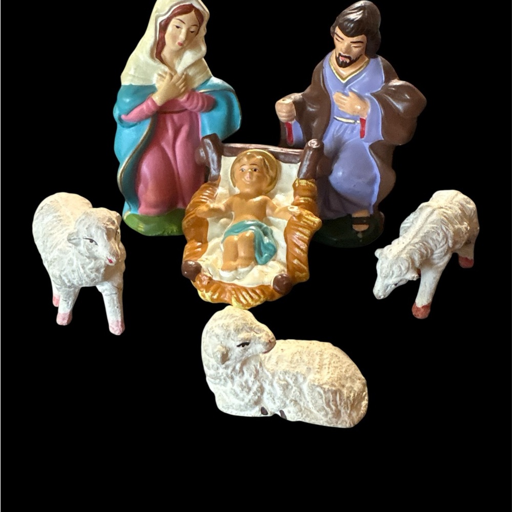 Vintage Nativity Set circa 1960’s made in Japan sold by Woolworth